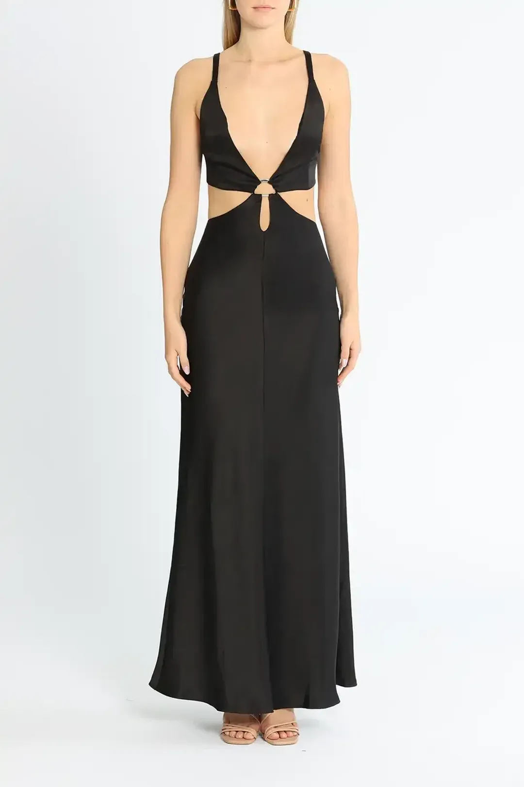 Bec & Bridge Felix Maxi Dress Black Size AU 6 for rent on The Volte - main image