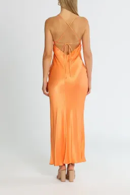 Bec & Bridge Annika Cowl Maxi Dress Sorbet Orange Size AU 10 for rent on The Volte - image 3