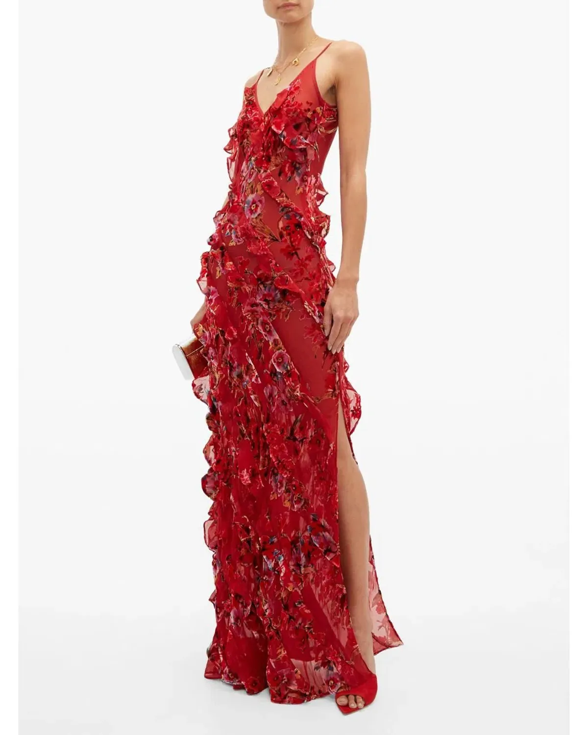 Rat & Boa Maribou Dress Red Floral Size XS/ Au 6 for rent on The Volte - main image