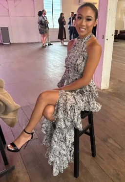 Derma Department Oscar Maxi Dress Snakeskin XS/6 for rent on The Volte - image 6