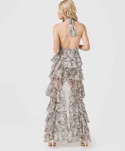 Derma Department Oscar Maxi Dress Snakeskin XS/6 for rent on The Volte - image 4