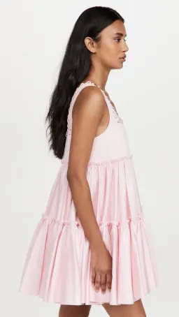 Aje Hushed Laced Sleevless Mini Dress Pink Size AU 6 for rent on The Volte - image 5