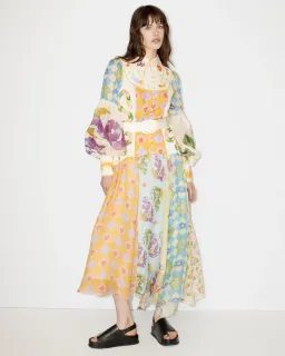 Alemais Lou Balloon Sleeve Shirt Dress Multi Size 10 for rent on The Volte - image 6