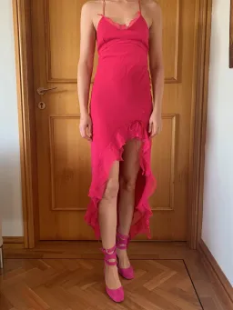 Eileen Kirby Frill Dress Pink Size 8 for rent on The Volte - image 3