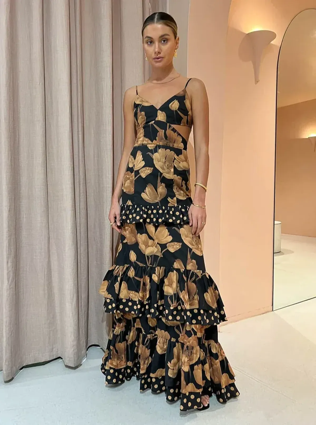 Sonya Moda Valentina Gown Floral Size 8 for rent on The Volte - main image