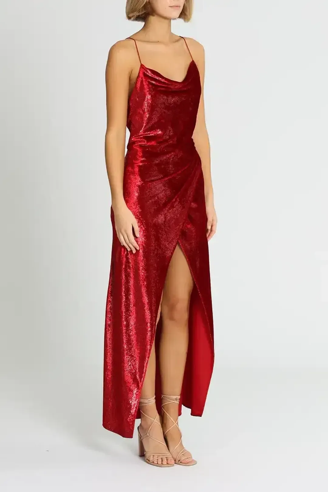 Camilla and Marc Mickey Slip Dress Red Size 6 for rent on The Volte - main image