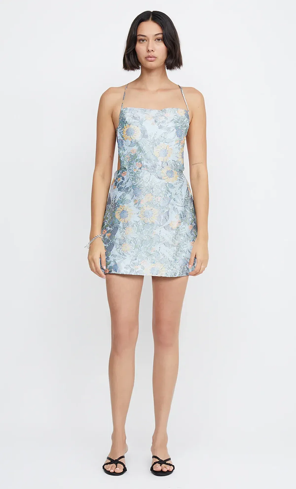 Bec & Bridge Nina Apron Mini Dress Blue Size AU 10 for rent on The Volte - main image