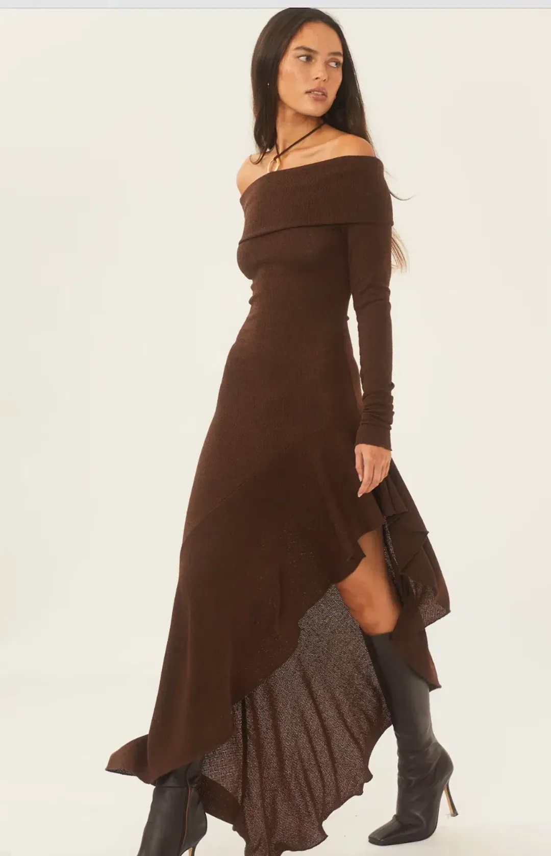 Arcina Ori Bella Dress Brown Size AU 6 for rent on The Volte - main image