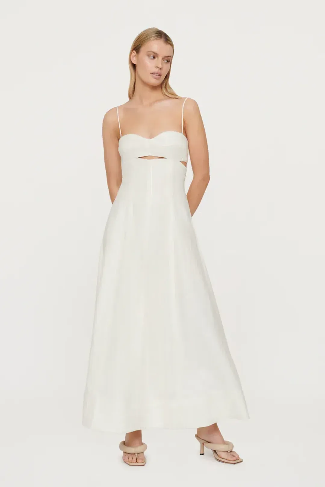 Clea Florence Stitch Dress Chalk Size XS / AU 6 for rent on The Volte - main image