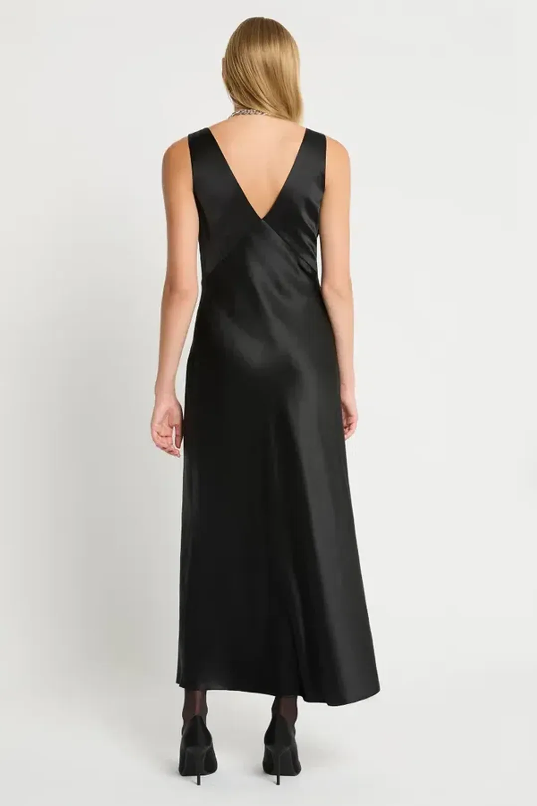 Sass & Bide Escaped Love Silk Dress Black Size AU 10 for rent on The Volte - main image