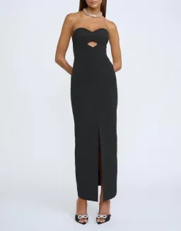 By Johnny Diamond Strapless Split Dress Black Size 8  for rent on The Volte - image 1