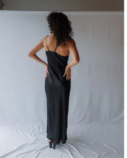Sir the Label Julien Asymmetric Slip Dress Black Size 8  for rent on The Volte - image 3