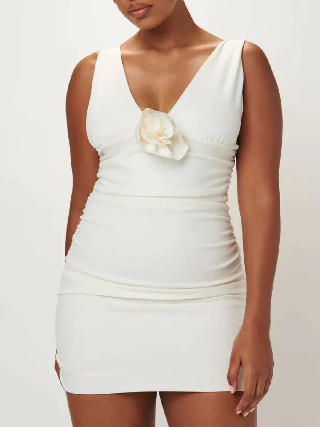 Effie Katz Rochelle Mini Dress White Size 8  for rent on The Volte - main image
