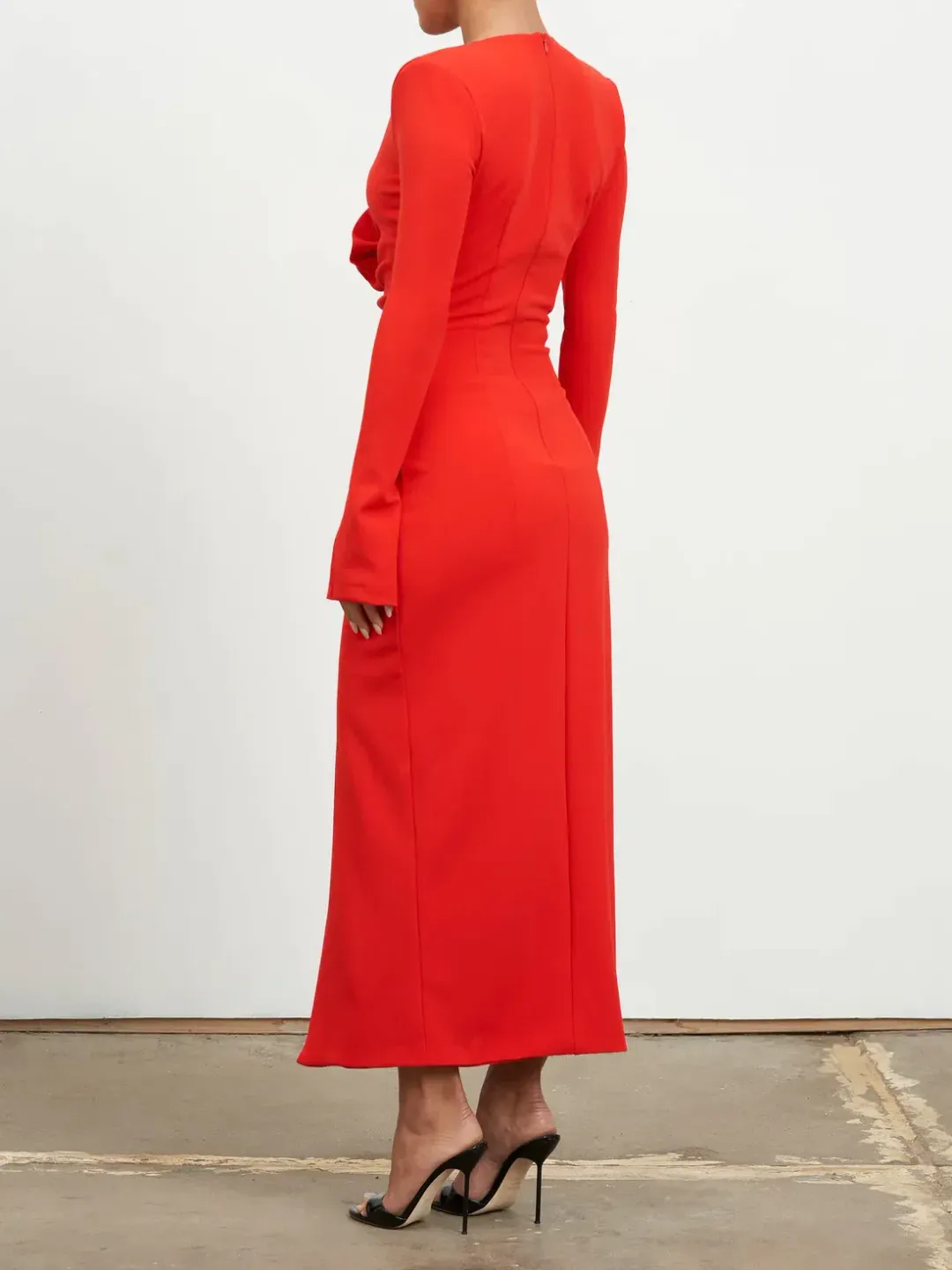 Effie Katz Rosita Midi Dress Red Size 10 for rent on The Volte - main image