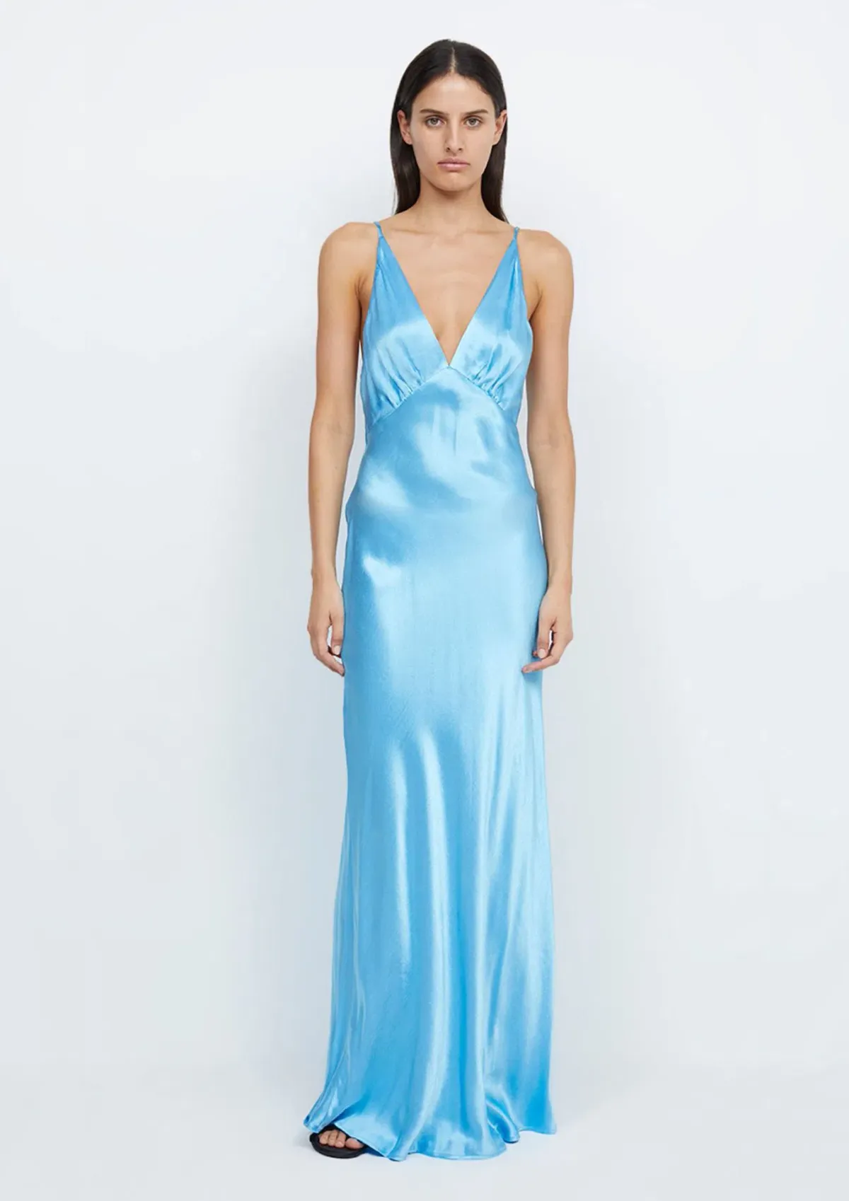 Bec & Bridge Lorelai V Maxi Dress Topaz Blue Size 10 for rent on The Volte - main image
