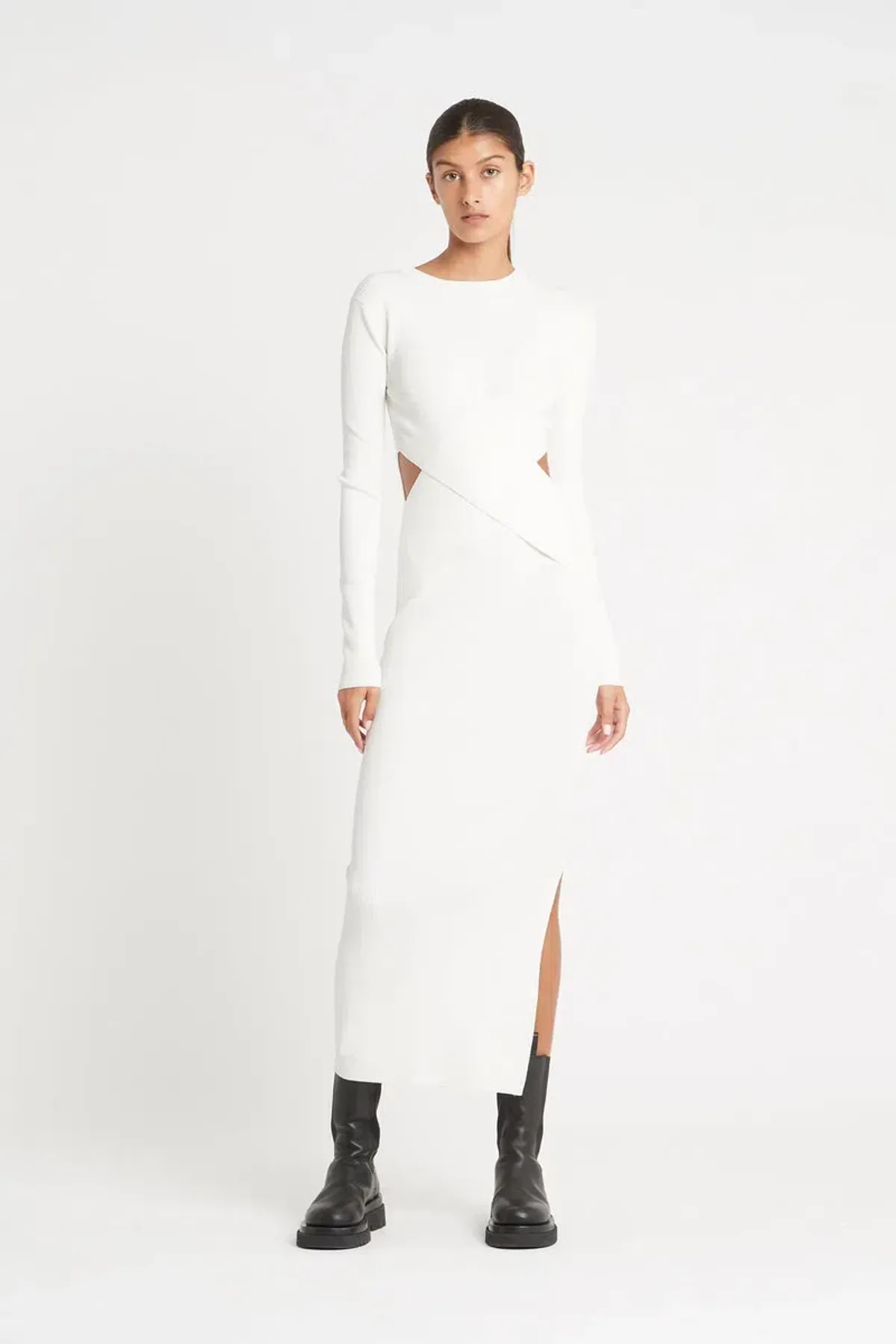 Sir The Label Celena Draped Dress White Size / Au 10 for rent on The Volte - main image