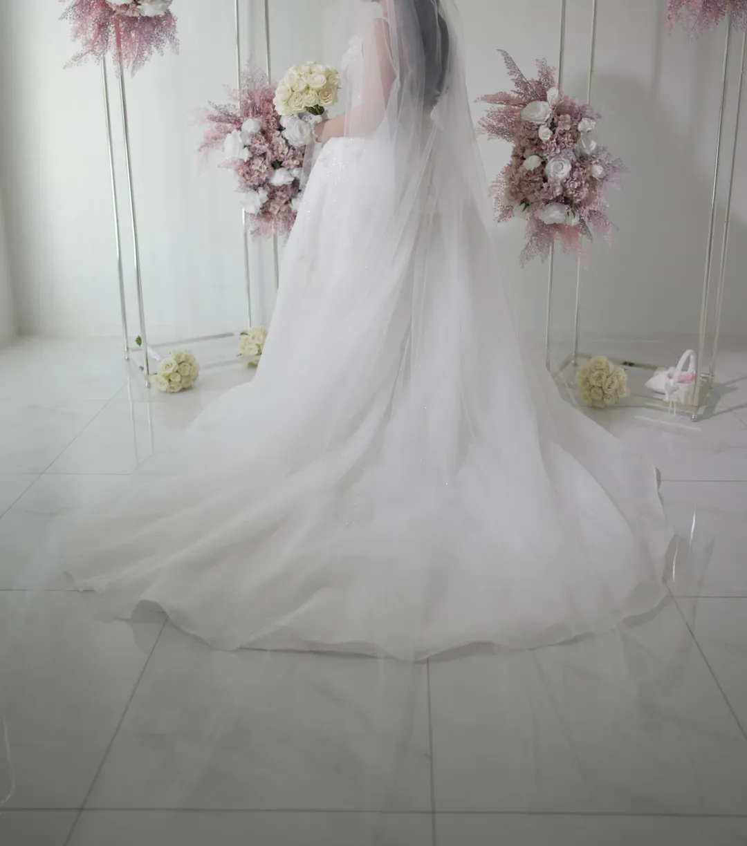 Pallas Couture Inspired Wedding Dress White Size 8  for rent on The Volte - main image