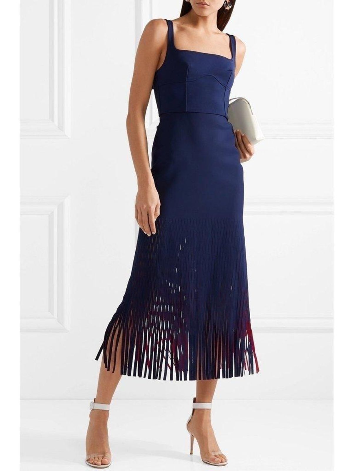 Dion Lee Bustier Perf Midi Dress Blue Size 6 for rent on The Volte - main image
