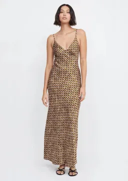 Bec & Bridge Amber V Maxi Dress Multi Print Size 8 for rent on The Volte - image 1