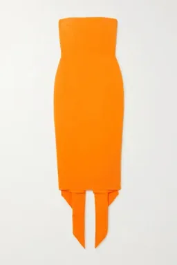 Alex Perry Hall Midi Dress in Orange Size 4 for rent on The Volte - image 4