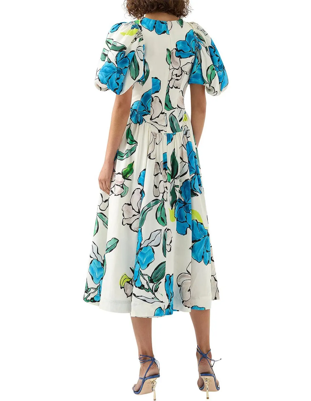 Aje Pedestal Corseted Midi Dress Floral Size 16 for rent on The Volte - main image