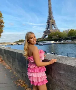 Eliya the Label Josephine Mini Dress Pink Size M/Au 10 for rent on The Volte - image 7