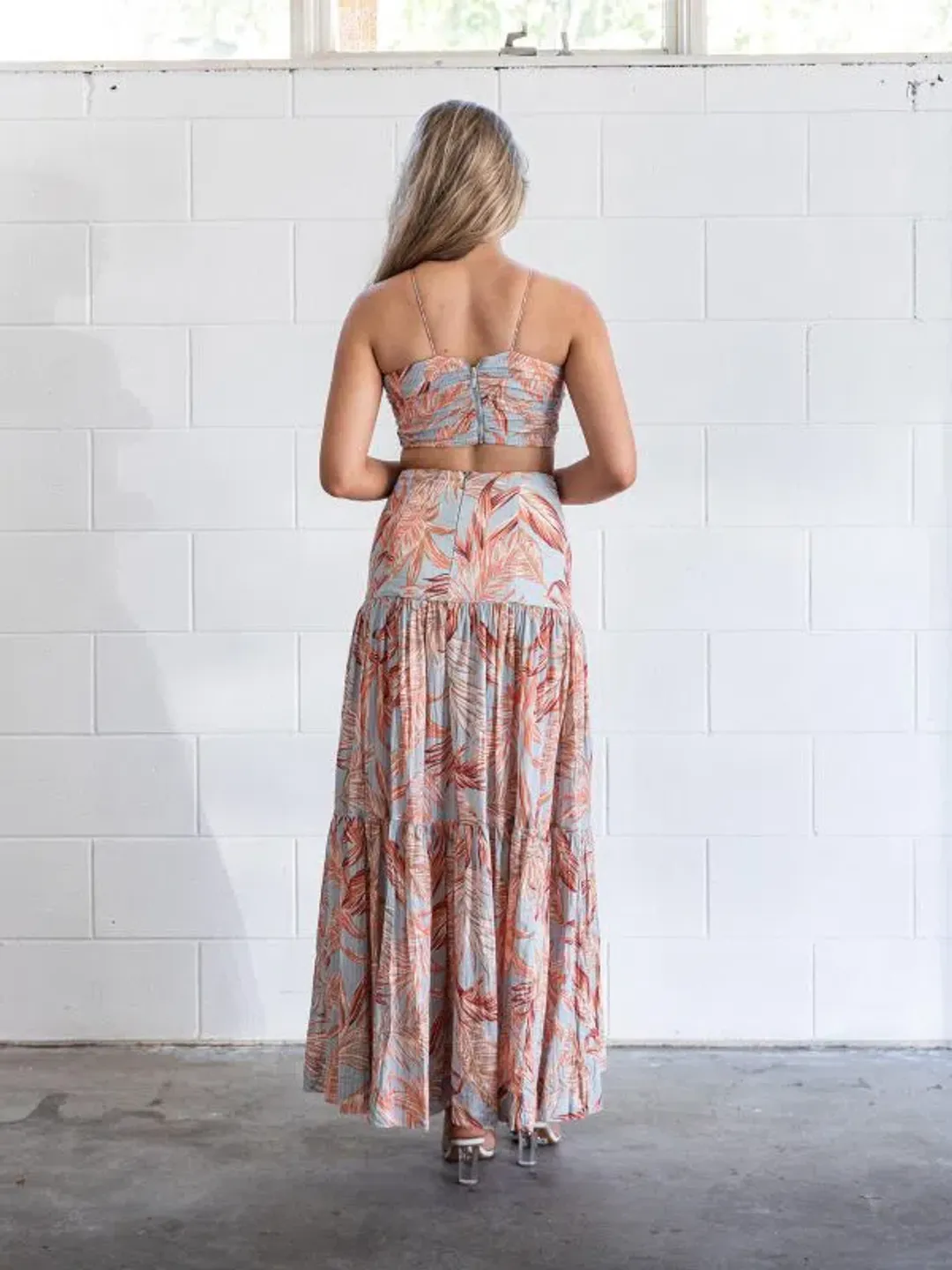 Bec & Bridge Miami Palm Skirt and Top Set Print Size 10 for rent on The Volte - main image