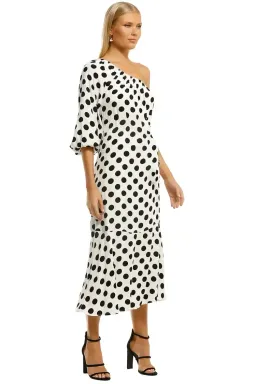 Country Road Print One Shoulder Maxi Antique Print Size AU 12 for rent on The Volte - image 2