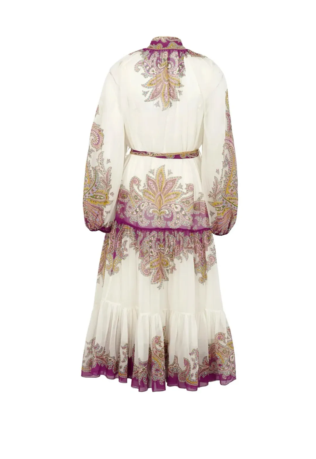 Zimmermann Teddy Tiered Midi Dress Multi Size 0P / AU 6 for rent on The Volte - main image