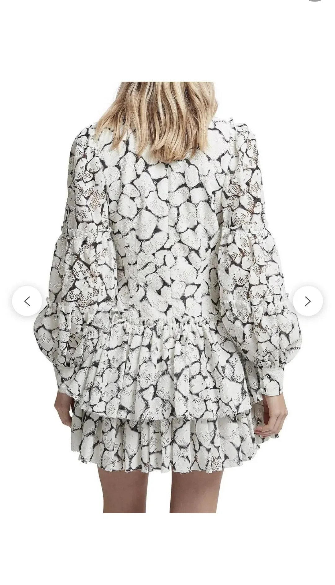 Aje Rebellion Lace Mini Dress Print Size 6 for rent on The Volte - main image