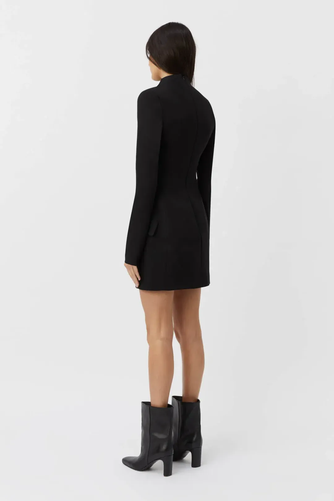 Camilla and Marc Ilona Long Sleeve Mini Dress Black Size 12 for rent on The Volte - main image
