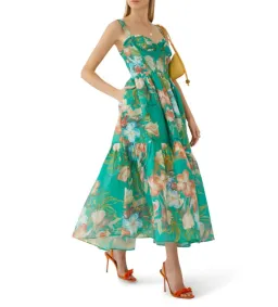 Leo Lin Rose Bustier In Verdant Print Size 10 for rent on The Volte - image 1