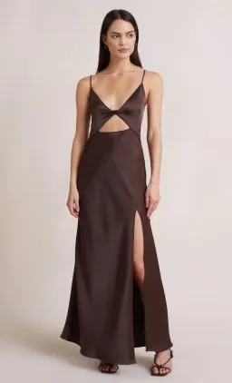 Bec & Bridge Hazel Maxi Dress In Chocolate Size 6 for rent on The Volte - image 1