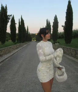 Rotate 3D Floral Appliqué Dress Ivory White Size 6 for rent on The Volte - image 2