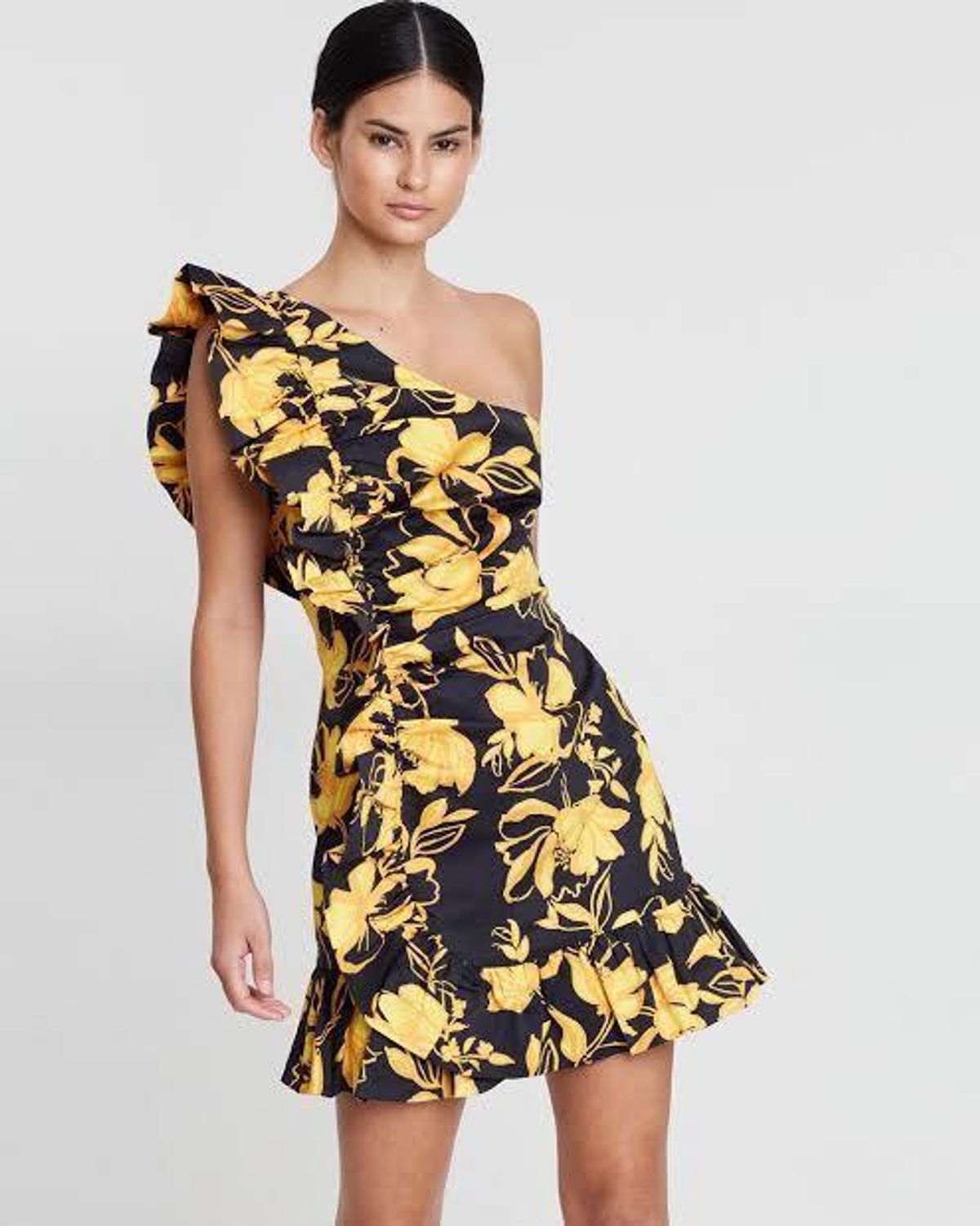 Nomad mini dress Black & Gold 8 for rent on The Volte - main image