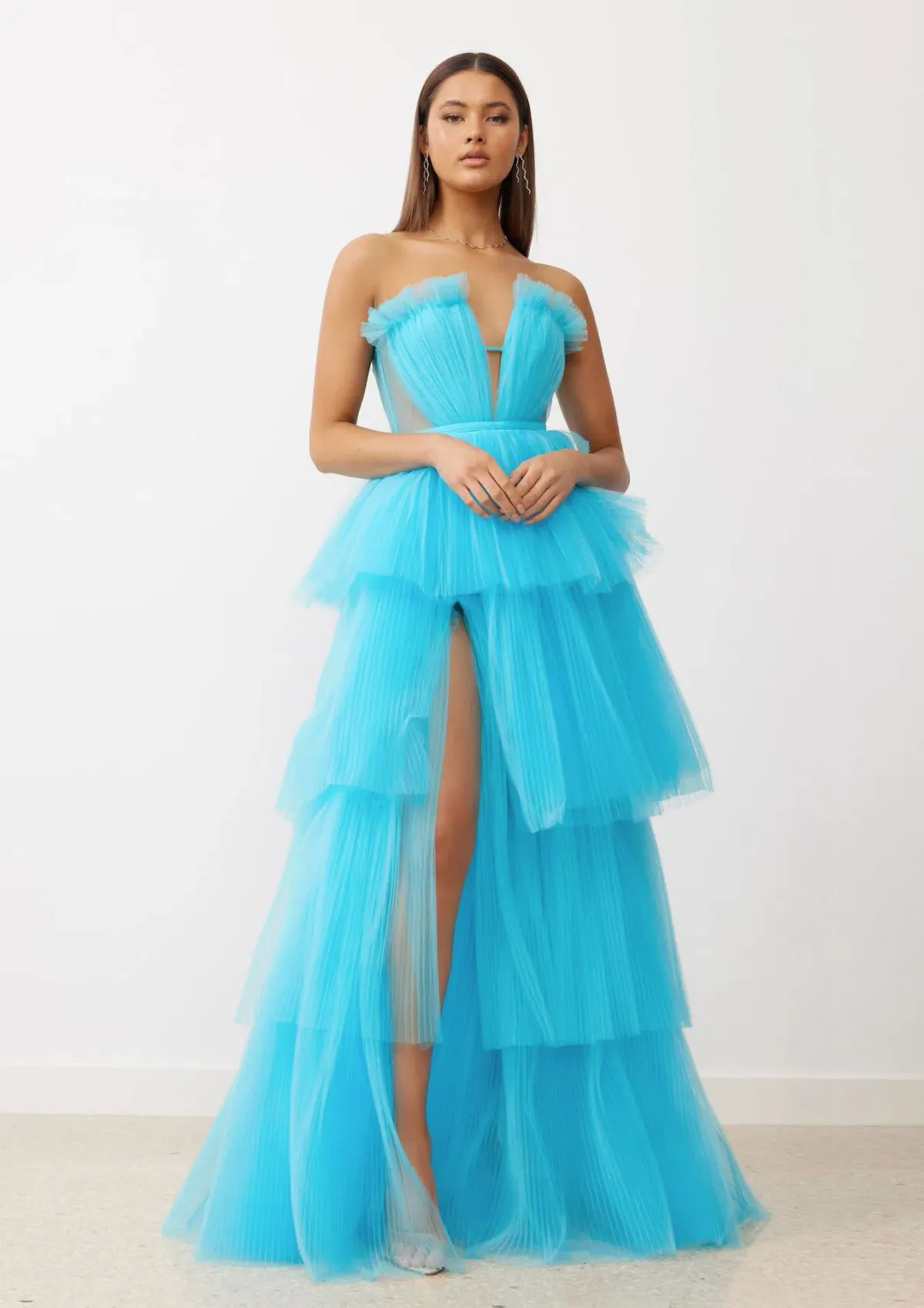 Lexi Cruz Dress Turquoise Size 14 for rent on The Volte - main image