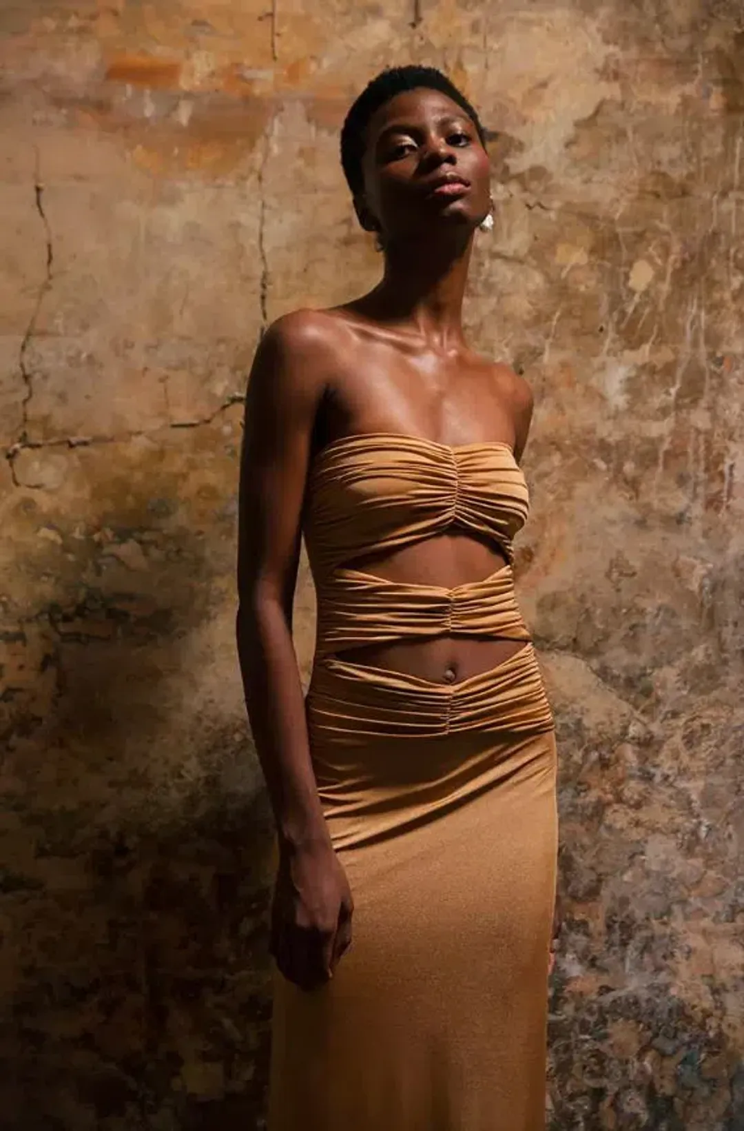 Maygel Coronel Dorato Dress Gold One Size for rent on The Volte - main image