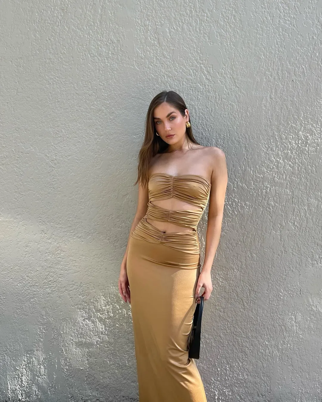 Maygel Coronel Dorato Dress Gold One Size for rent on The Volte - main image