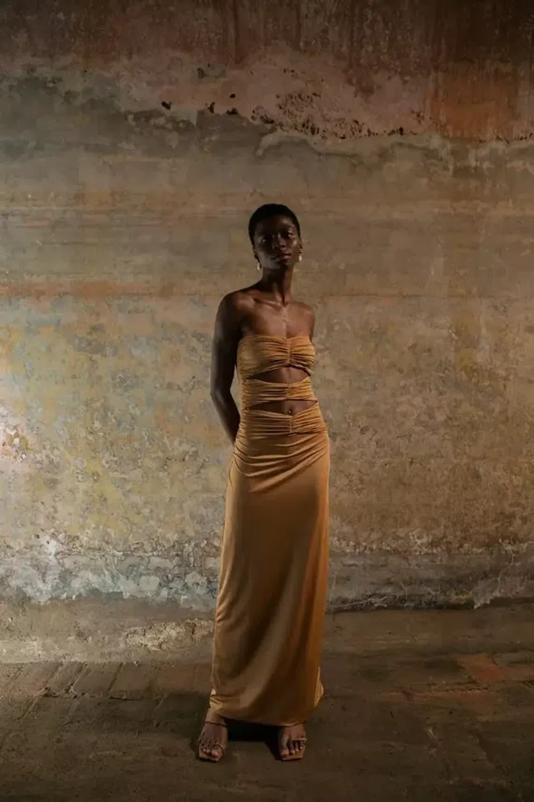 Maygel Coronel Dorato Dress Gold One Size for rent on The Volte - main image