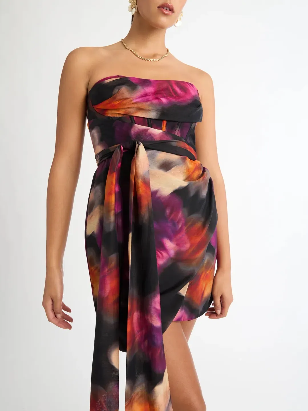 Sheike Autumn Haze Dress Multi Size 8 for rent on The Volte - main image