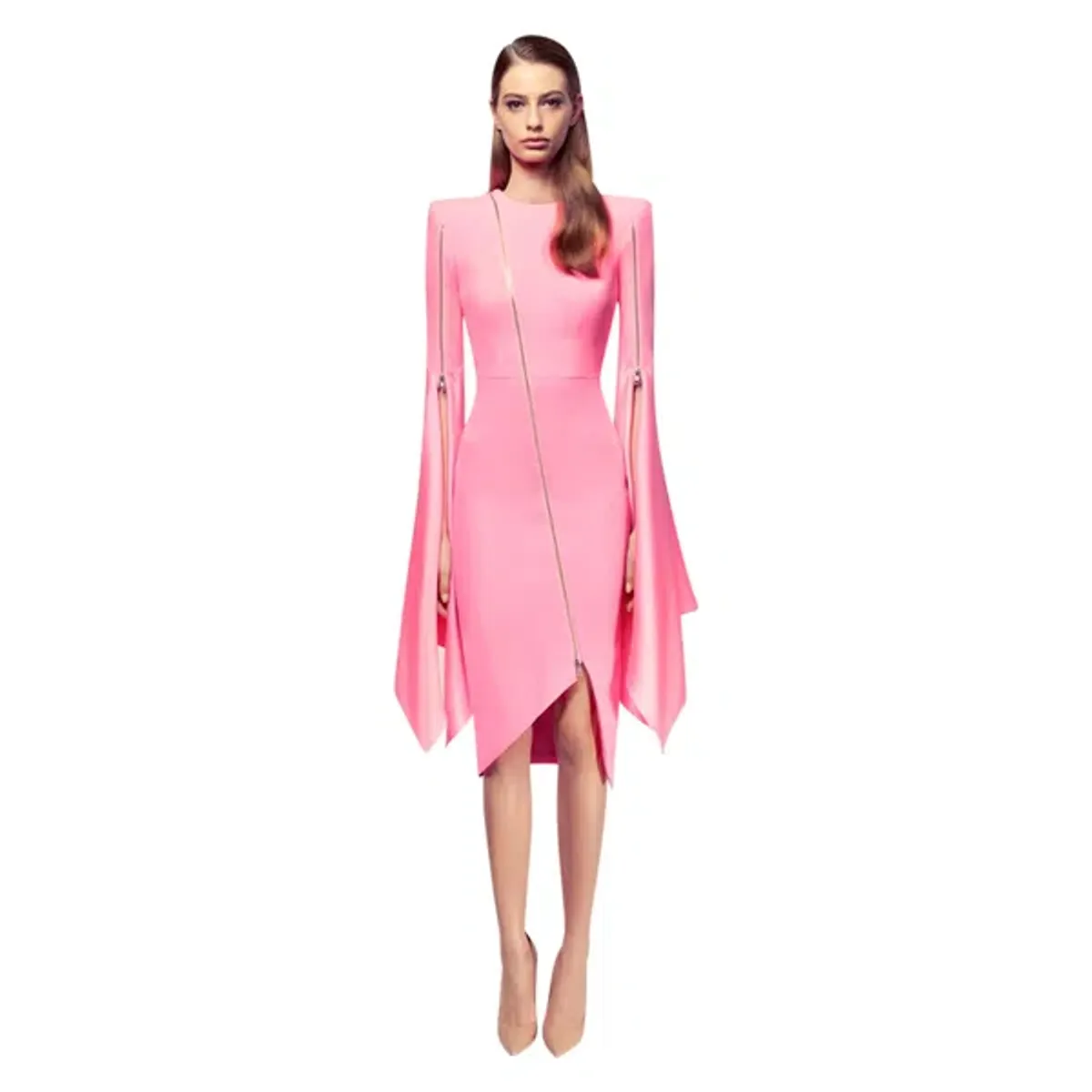 Alex Perry Darcy Dress Pink Size 6 for rent on The Volte - main image