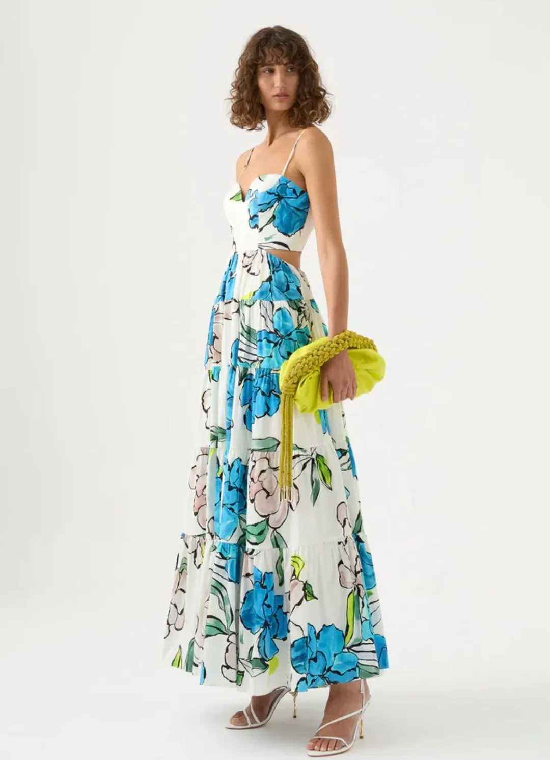 Aje Botanical Tiered Maxi Dress Print Size AU 8 for rent on The Volte - main image