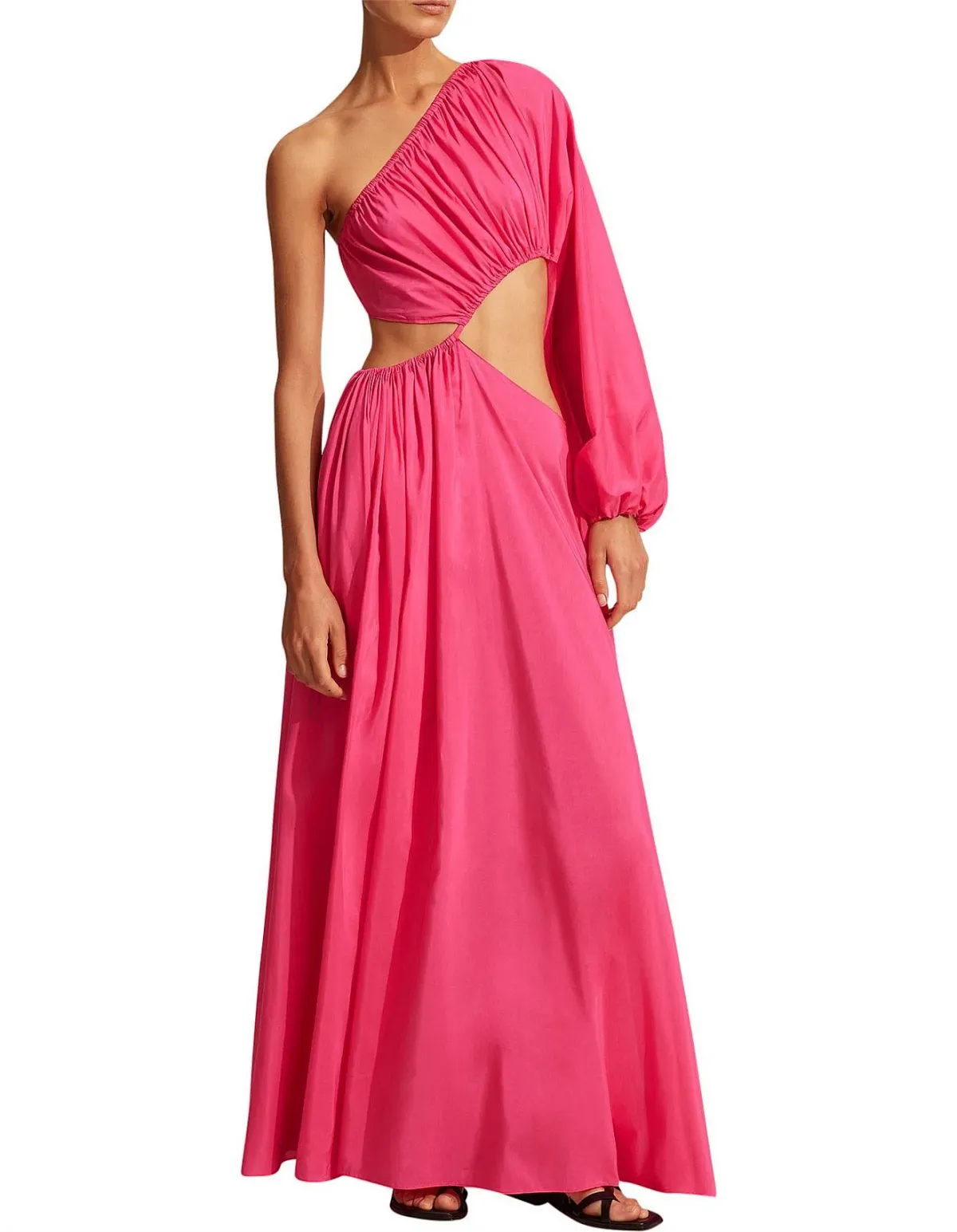 Matteau Asymmetric Wave Dress Pink Size 3 / AU 10 for rent on The Volte - main image