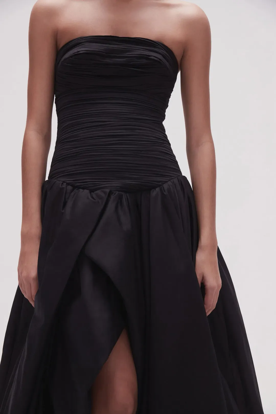 Aje Violette Bubble Hem Maxi Dress Black Size 4 for rent on The Volte - main image