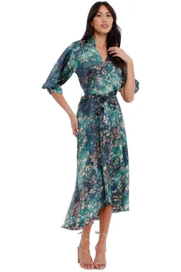 Ginger & Smart Night Grass Wrap Dress Multi Print Size 16 for rent on The Volte - image 1