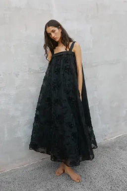 Aje Ursula Midi Dress in Black Size 12 for rent on The Volte - image 1
