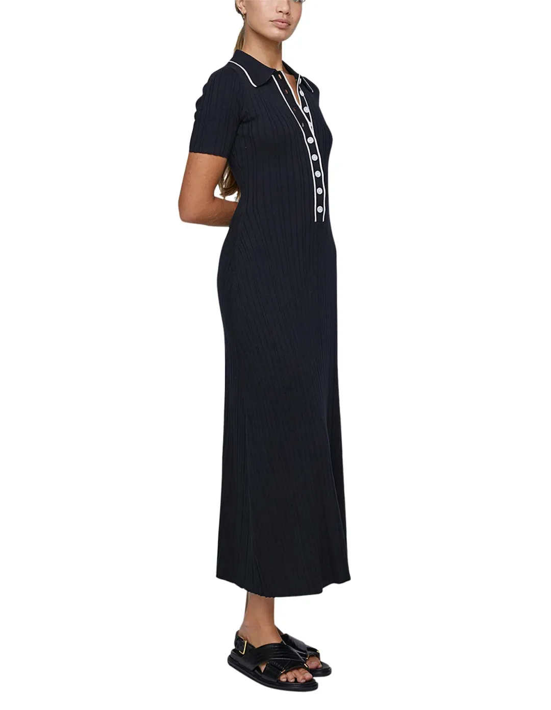Anna Quan Laurel Penelope Midi Raven Black Dress Size 14 for rent on The Volte - main image
