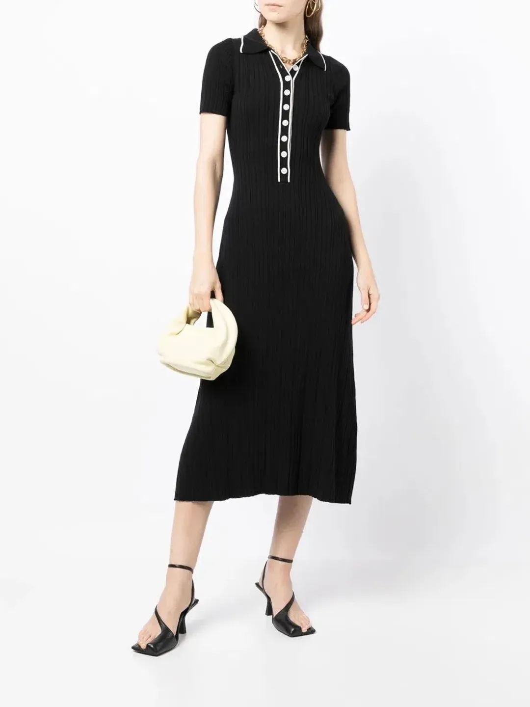 Anna Quan Laurel Penelope Midi Raven Black Dress Size 14 for rent on The Volte - main image