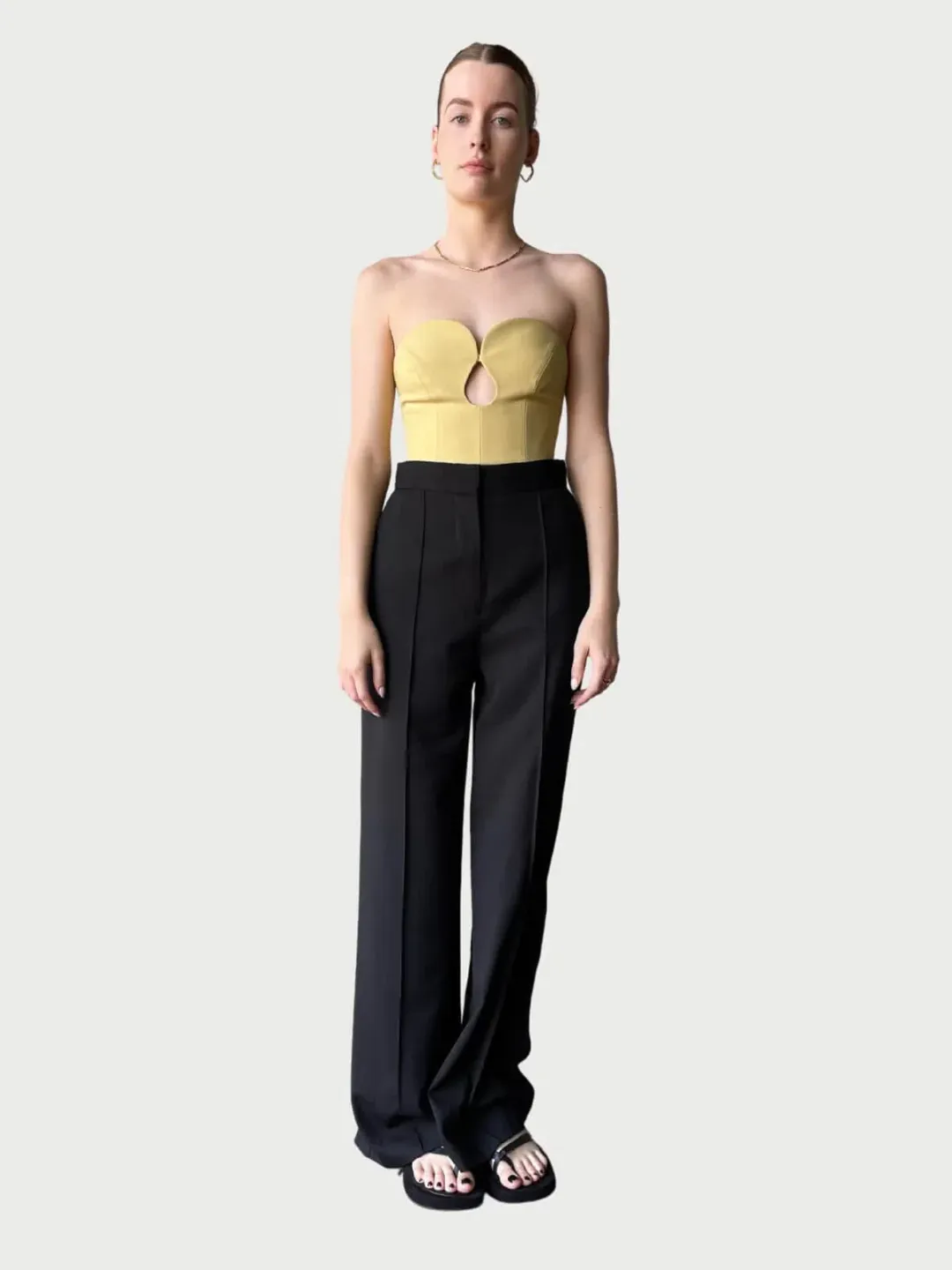 Camilla and Marc Brixton Bodice Mustard Yellow Size AU 8 for rent on The Volte - main image