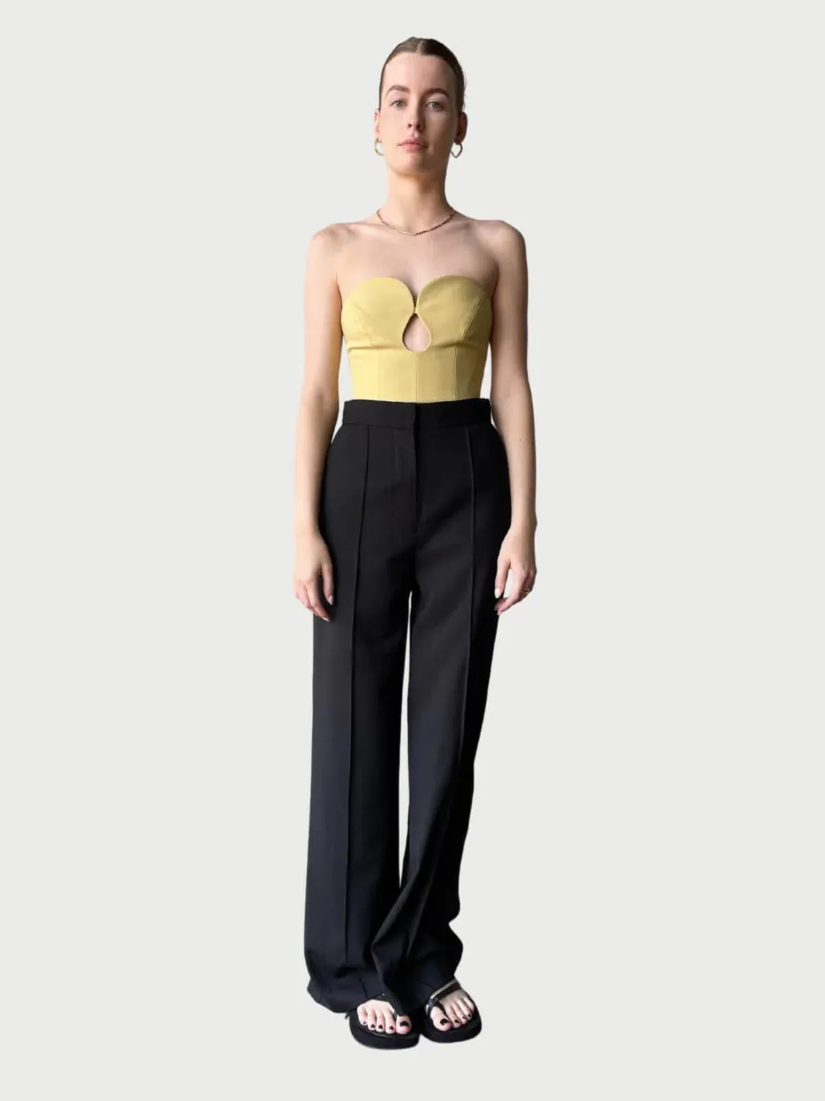 Camilla and Marc Brixton Bodice Mustard Yellow Size AU 8 for rent on The Volte - main image